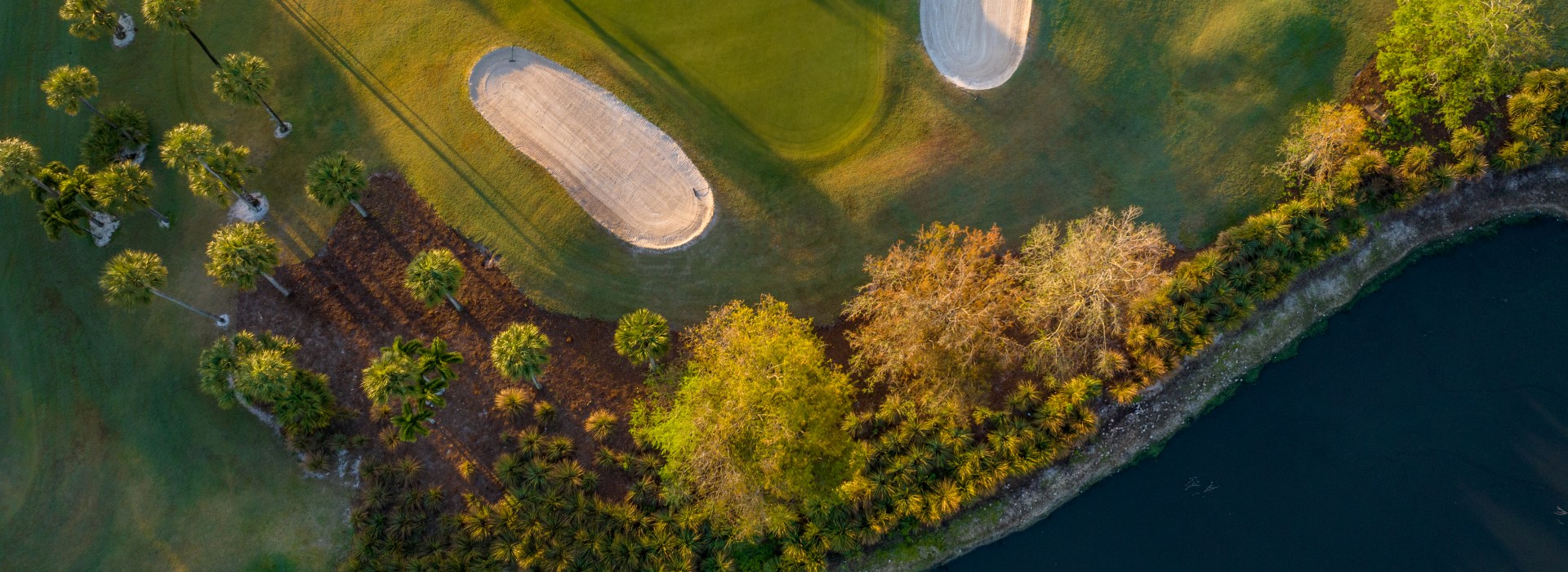 Aerial view of seaside course